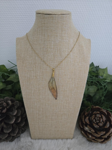 Collier aile de fe d'ore
